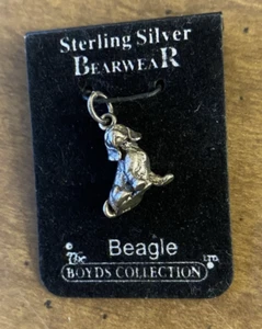 Sterling Silber Beagle Charm oder Anhänger Boyds Collection 191026 Bearwear Vintage 925 - Bild 1 von 5