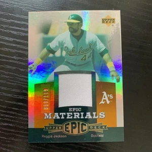 Upper Deck Epic Materials Teal 2006 #EM-RE2 Reggie Jackson Jsy/119 gioco usato - Foto 1 di 2