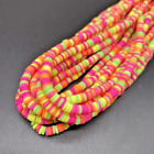 Clay Beads For Jewellery Making 4mm Neon Heishi Polymer Disc Beads X400
