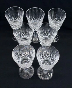 💥Juego (7) Vasos Waterford LISMORE Cristal VINO Claret GOBLET 5 5/8" COMO NUEVOS💥 - Imagen 1 de 11