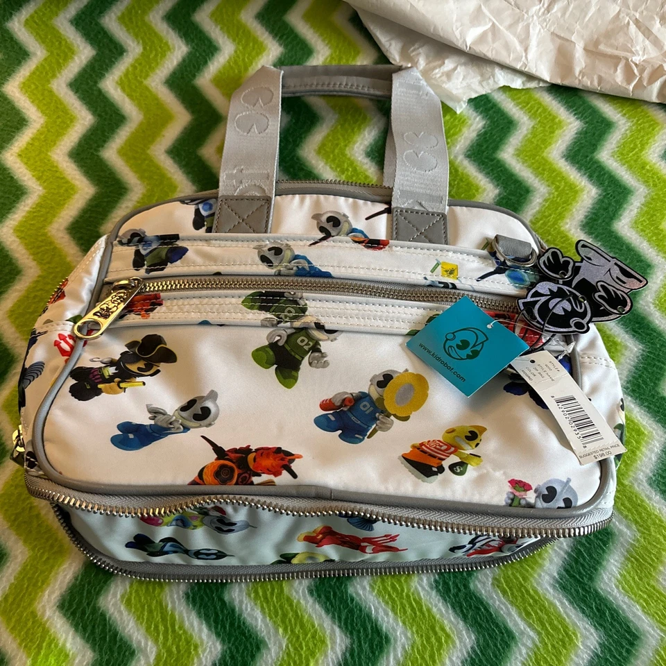 Bolso Kidrobot Y2K 2008 Nuevo con Etiquetas con Cremallera Patrón Kidgrid Sin Dijes Foto 1 de 1