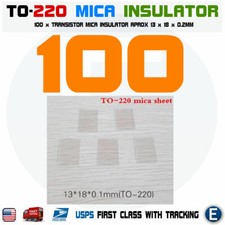 100PCS TO-220 Insulation Pad Sheet Mica Insulator pads-thermal insulation
