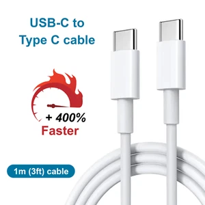 Cable cargador rápido USB tipo C a USB-C, carga rápida, transferencia de datos - Imagen 1 de 2