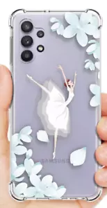 Phone Case Transparent Soft Cover Ballerina for Pulen Samsung Galaxy A32 5G - Picture 1 of 9