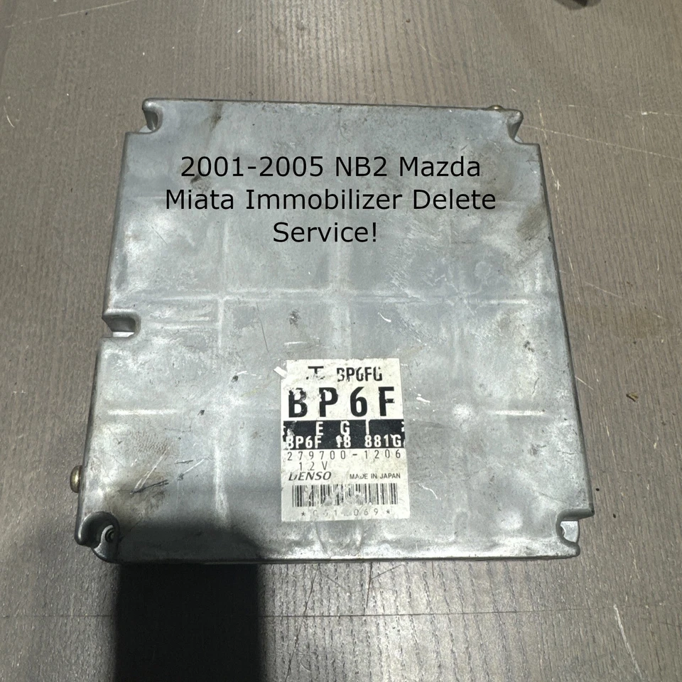 2001-2005 Mazda Miata NB2 MX-5 ECU IMMOBILIZER OFF DELETE, SERVICE PLUG & PLAY - Image 1 of 1