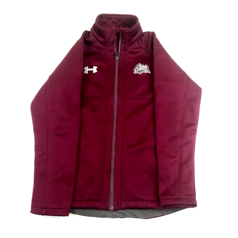 Montana Grizzlies Sweatshirt Mens Small Under Armour Full Zip Sweater Red READ Cover