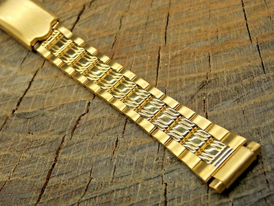 Pulseira de relógio vintage de aço inoxidável fecho de implantação NOS não usada 10mm-14mm - Imagem 1 de 4