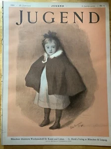 1896 RARE ART NOUVEAU GERMAN COMPLETE MAGAZINE ~ THE JUGEND ~ NEAR MINT ISSUE - Picture 1 of 8