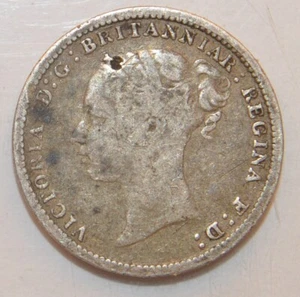 1885 Three pence Great Britain silver - Picture 1 of 2