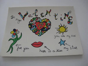 Niki de Saint Phalle Valentine Card w/White Envelope *Colorful Iconic Graphics* - Picture 1 of 6