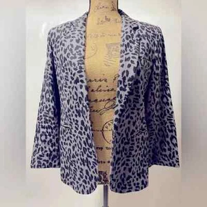Joie Women's Size 4 Edgy Business Casual  Animal Print Blazer Jacket - Picture 1 of 7