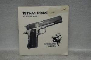 Original Springfield Armory 1911-A1 Manual .45ACP or 9MM - Picture 1 of 3