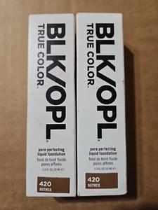 BLK/OPL True Color Pore Perfecting Liquid Foundation 420 Nutmeg (Lot Of 2) NIB - Picture 1 of 6