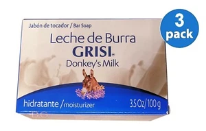 GRISI DONKEYS MILK SOAP Scented Bar 3.5 oz Face Hand Leche De Burra Jabon 3 Bars - Picture 1 of 1