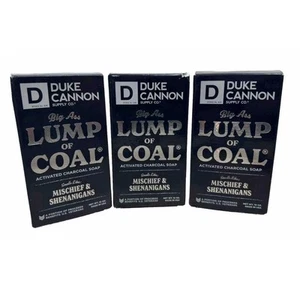 Duke Cannon Big Ass Lump Of Coal Charcoal Soap - 10oz Lot Of 3 - Picture 1 of 5
