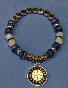 Pulsera elástica SEATTLE MARINERS Charm 6,5" no estirada viene en caja regalo - Imagen 1 de 4