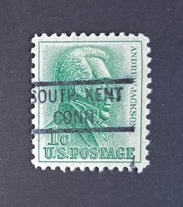 South Kent, Connecticut Type 821 Precancel - 1 cent Jackson - U.S. #1209 - CT - Picture 1 of 1
