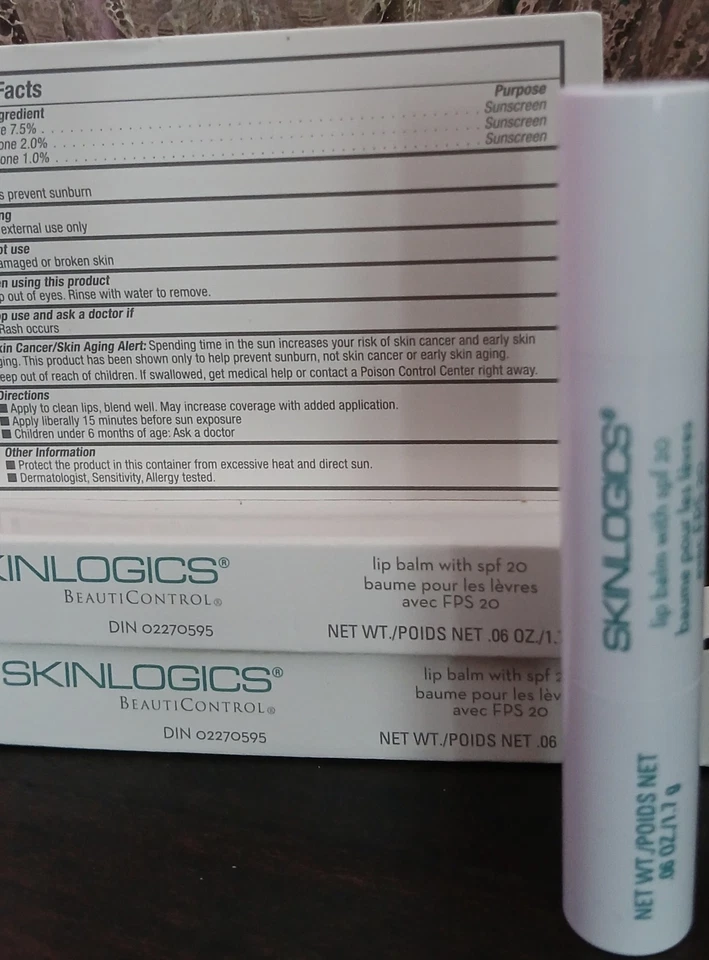BeautiControl SkinLogics Lip Balm SPF 20, 2 Tubes - Image 1 of 1