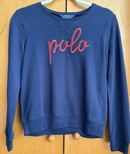 Polo Ralph Lauren Girls' Blue Cotton Jumper Cotton Age 16 (XL) - Picture 1 of 9