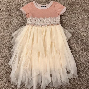 AVA & YELLY fancy fluffy ruffle DRESS Youth Girls 6X princess lace - Picture 1 of 6