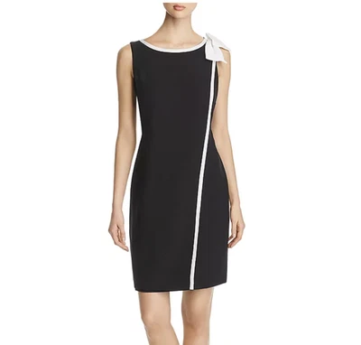 KARL LAGERFELD PARIS Sleeveless Bow-Detail Dress, Size 8 - Image 1 of 2