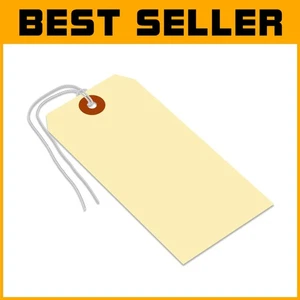 5.25" x 2.625" Manila Shipping Tags with Strings - Picture 1 of 10