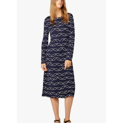 Abito Tory Burch Giovanna Navy a maglie ellittiche Donna L