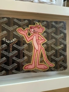 Goyard Pink Panther Painted Canvas Black Canvas - Picture 1 of 4