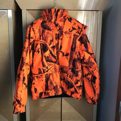 Bushmaster Blaze Orange Camo Insulated Jacket Medium NextG1 PU Laminated  - Image 1 of 4