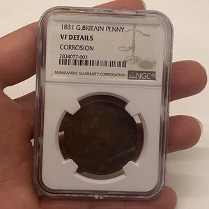 1831 Großbritannien Penny William IV NGC sehr schöne Details zertifiziert Korrosion - Bild 1 von 17