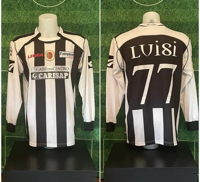 Maglia ASCOLI calcio MATCH WORN ISSUED Legea 2008 2009 77 LUISI + COA Bolaffi - Immagine 1 di 4