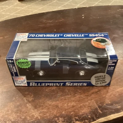 CLASSIC METAL WORKS 1970 Chevrolet Chevelle SS454 Fathom Blue Diecast 1:24 Scale - Image 1 of 4