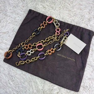 Original BOTTEGA VENETA Kette Gürtel Nummer Ziffer Logo mit Aufbewahrungstasche Japan - Bild 1 von 11