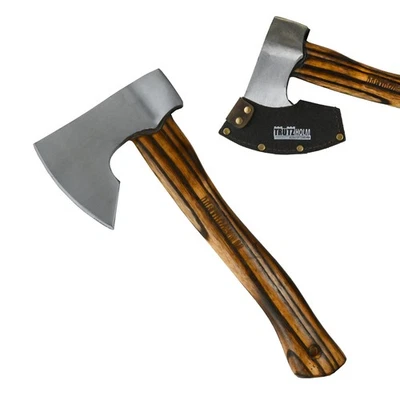 Beil Spaltbeil Handbeil Vintage 500 g Stahlkopf Hickoryholz geflammt 320 mm lang - Bild 1 von 4