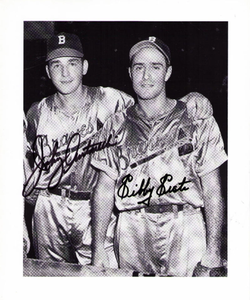 Boston Braves signed Sibby Sisti Johnny Antonelli coa - Image 1 of 1