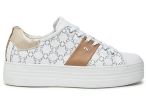40% SALDI SNEAKERS NERO GIARDINI DONNA PELLE COLORE BIANCO CON TRAMA ART. 409954 - Picture 1 of 4