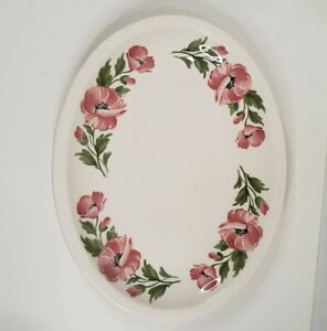 Vintage Shenandoah Ware Paden City Pottery 10" x 14" Floral Platter