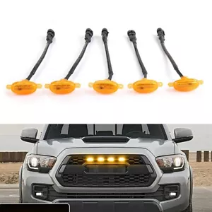 5PCS Front Grille LED Marker Lights Running Lamp For Dodge Ram 1500 2500 3500 - Foto 1 di 12