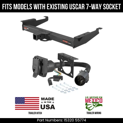 Enganche de remolque para GMC Savana 1500 03-14 con cableado de 7 pines con correa de enchufe USCAR Foto 1 de 4
