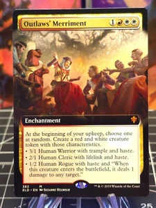 MTG Outlaws' Merriment Extended Art - Throne of Eldraine #382 - NM - Picture 1 of 2