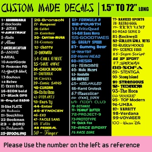 Custom Vinyl Lettering Decal Personalized Sticker Window Text Name Car Truck Van - Picture 1 of 10