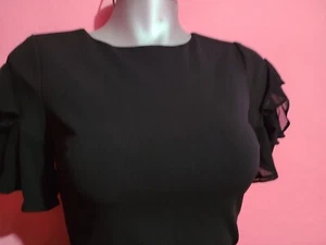 WD29 Dkny Womens Black Stretch Dress sz 2 - Picture 1 of 4