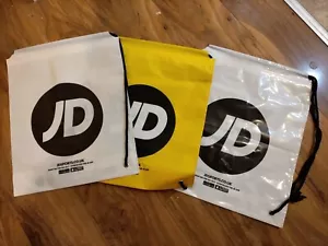 3 MIXED SMALL SIZE JD SPORTS DUFFLE DRAWSTRING GYM BAG NEW - Picture 1 of 1