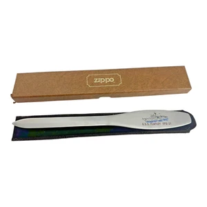 Vintage USS Flatley FFG-21 Zippo Letter Opener Stainless Steel w/ Box & Sleeve - Picture 1 of 10
