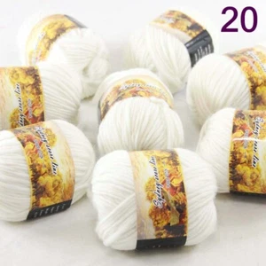 SALE LOT of 8 Skeins X 50g NEW Chunky Colorful Hand Knitting Scores Wool Yarn 20 - Picture 1 of 18