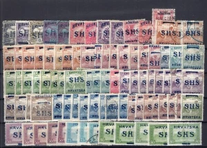 ITA04 / YUGOSLAVIA / SMALL SELECTION 1918-1919 MINT & USED FOR OVERPRINT STUDIES - Picture 1 of 2