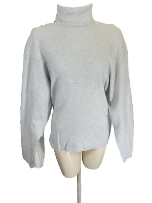 New White House Black Market Gray Turtleneck Wide sleeves Sweater Women's Large - Image 1 of 4