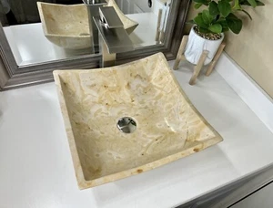 Stone Sink / Travertine Sink / Vessel Sink / Bathroom Sink / Vanity Sink - Picture 1 of 10