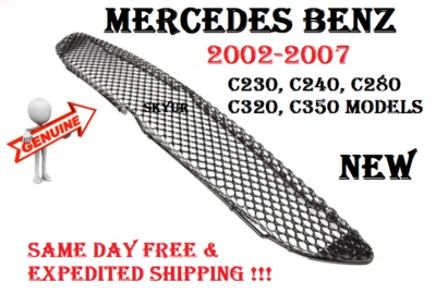 Parachoques delantero central AMG rejilla de malla para Mercedes W203 C230 C280 C320 C350 GENUINO Foto 1 de 4