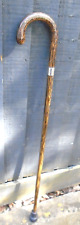 Hardwood walking stick with silver hallmarked band